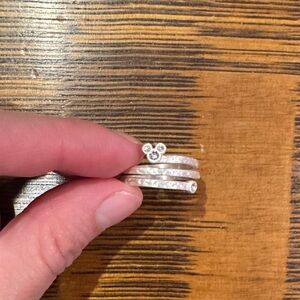 Disney Silver Mickey Mouse Ring Trio